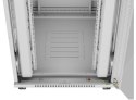 Lanberg Szafa stojąca rack 19 cali 42U 800x1000 szara drzwi szkalne flat pack