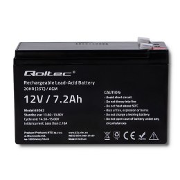 QOLTEC AKUMULATOR AGM 12V | 7.2AH | MAX 108A