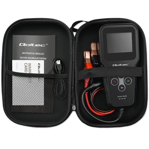 Qoltec Cyfrowy tester akumulatora 3w1 z LCD | 6V | 12V | 24V | 30Ah- 200Ah