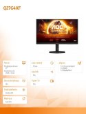 AOC Monitor Q27G4XF 27 cali 180Hz Fast IPS HDMI DP HAS