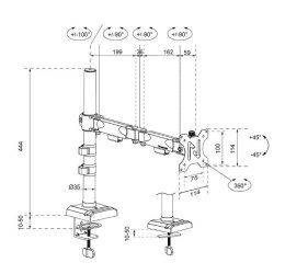 Neomounts Ramię do monitora DS60-600BL1