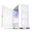 Montech AIR 100 ARGB, Micro-ATX, szkło hartowane - białe
