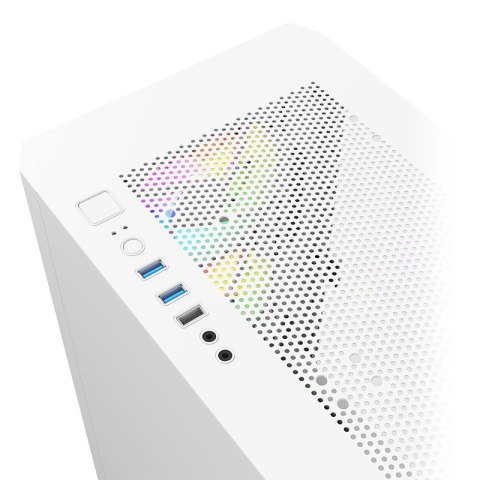 Montech AIR 100 ARGB, Micro-ATX, szkło hartowane - białe