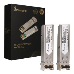 Extralink Moduł SFP 1.25G 2-pak 1,25Gbps, LC/UPC, 850nm, 550m, multi mode, DOM