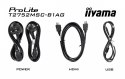 IIYAMA Monitor 27 cali T2752MSC-B1AG 10 PKT. POJ,IPS,HDMI,DP,2x1W,7H,2xUSB, 400cd/m2,AG-(Anti Glare)