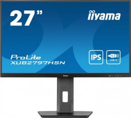 IIYAMA Monitor 27 cali XUB2797HSN-B2 IPS,FHD,USB-C Dock,HAS,300cd /5y/