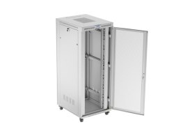 Lanberg Szafa instalacyjna rack stojąca 19 cali 42U 800x1000 drzwi perforowane LCD szara (Flat pack)