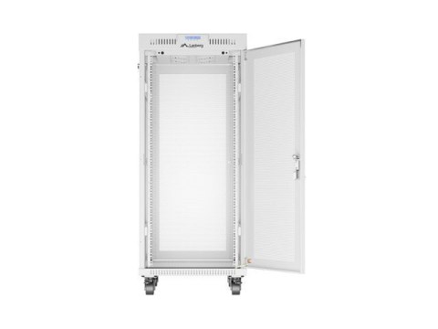 Lanberg Szafa instalacyjna rack stojąca 19 cali 27U 600x800 drzwi perforowane LCD szara (Flat pack)