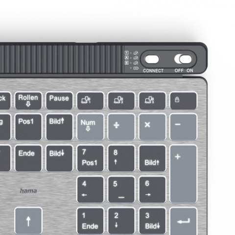 Hama Klawiatura WK-750 multi device Czarna