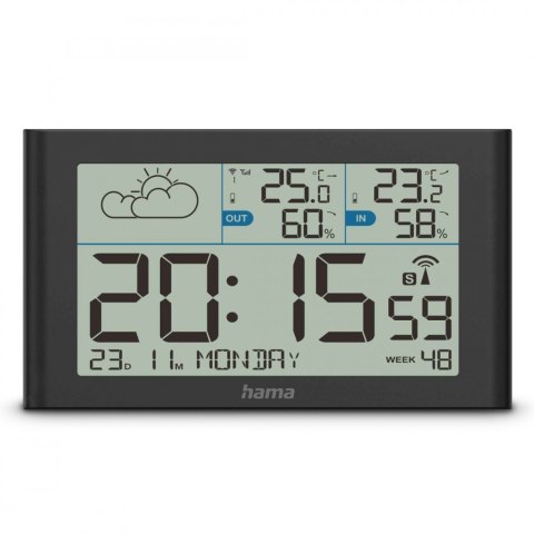 Hama Stacja pogody sylt termometr higrometr Czarna