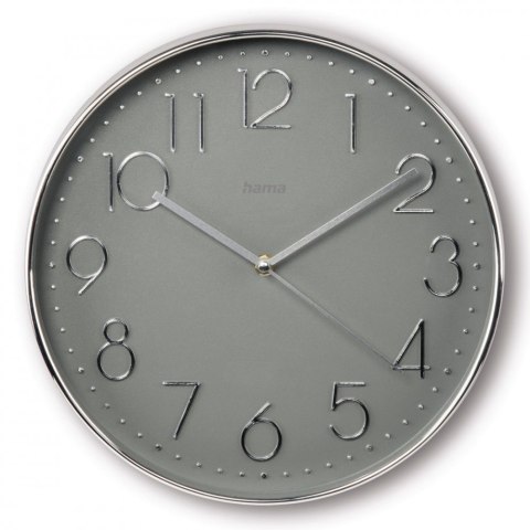 Hama Zegar ścienny 30cm Corsica Srebrno-szary