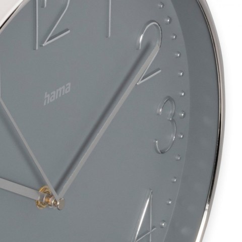 Hama Zegar ścienny 30cm Corsica Srebrno-szary