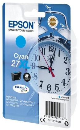 Epson Alarm clock Singlepack Cyan 27XL DURABrite Ultra Ink