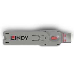 Lindy 40620 bloker portów Klucz blokady portu USB Typu-A Różowy Kopolimer akrylonitrylo-butadieno-styrenowy (ABS) 1 szt.