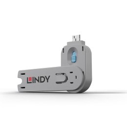 Lindy 40622 bloker portów Klucz blokady portu USB Typu-A Niebieski Kopolimer akrylonitrylo-butadieno-styrenowy (ABS) 1 szt.