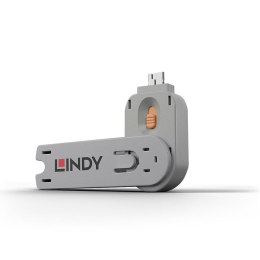 Lindy 40623 bloker portów Klucz blokady portu USB Typu-A Pomarańczowy Kopolimer akrylonitrylo-butadieno-styrenowy (ABS) 1 szt.