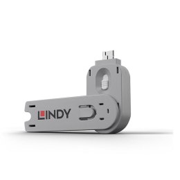 Lindy 40624 bloker portów Klucz blokady portu USB Typu-A Biały Kopolimer akrylonitrylo-butadieno-styrenowy (ABS) 1 szt.