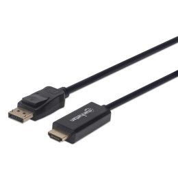 Manhattan 153201 adapter kablowy 1,8 m DisplayPort HDMI Czarny