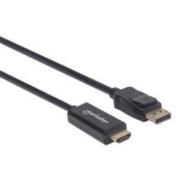 Manhattan 153201 adapter kablowy 1,8 m DisplayPort HDMI Czarny