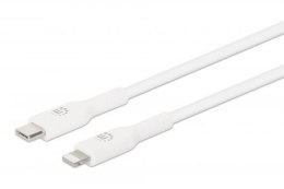 Manhattan 394529 kabel do telefonu Biały 2 m USB C Lightning