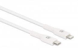 Manhattan 394529 kabel do telefonu Biały 2 m USB C Lightning