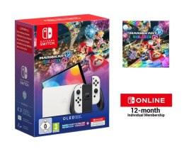 Nintendo Switch OLED + Mario Kart 8 Deluxe + Switch Online 12 Months przenośna konsola do gier 17,8 cm (7