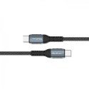 Kabel USB 2.0 typ C 100W PD QC 3.0 Qoltec 1,5 m czarno-biały