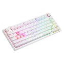 Savio Klawiatura mechaniczna bezprzewodowa PHENIX WHITE Gateron Red Pro, ABS