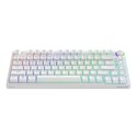 Savio Klawiatura mechaniczna bezprzewodowa PHENIX WHITE Gateron Red Pro, ABS
