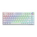 Savio Klawiatura mechaniczna bezprzewodowa PHENIX WHITE Gateron Red Pro, ABS
