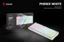 Savio Klawiatura mechaniczna bezprzewodowa PHENIX WHITE Gateron Red Pro, ABS