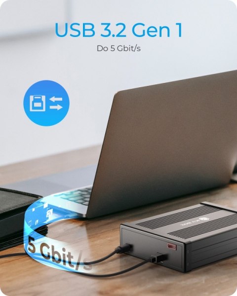 IcyBox Obudowa IB-525-U3 1x5,25 SATA DVD/Blue-Ray, czarna