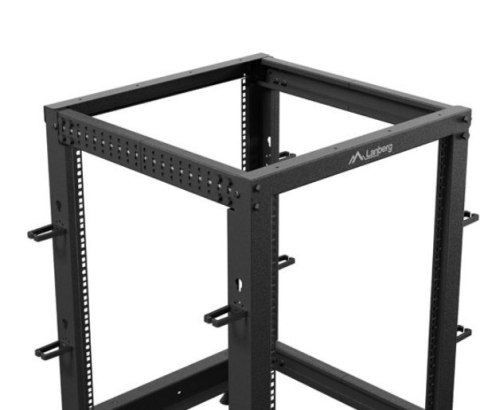 Lanberg Stojak Open rack 19 cali 15U 600x600-1100 regulowany czarny