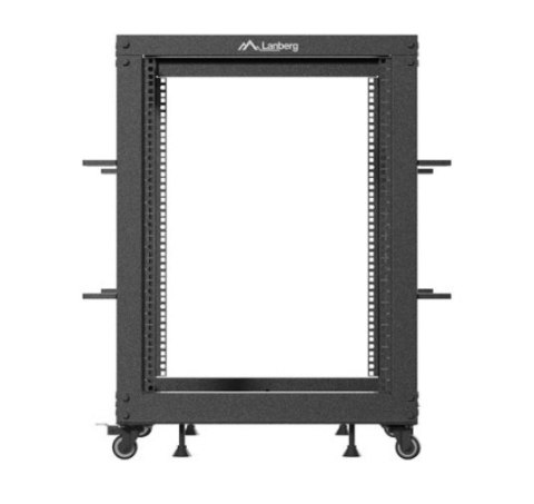 Lanberg Stojak Open rack 19 cali 15U 600x600-1100 regulowany czarny