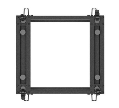 Lanberg Stojak Open rack 19 cali 9U 600x600-1100 regulowany czarny