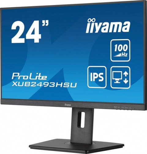 IIYAMA Monitor 24 cale XUB2493HSU-B7,IPS.HDMI.DP.2x2W.USBx2,300cd