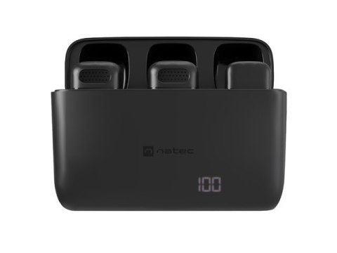 Natec Mikrofon HOPPER krawatowy bezprzewodowy lightning 2 sztuki