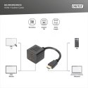 Digitus Kabel rozdzielacz/splitter HDMI HighSpeed 1080p 24Hz FHD Typ HDMI A/2xHDMI A M/Ż 0,2m Czarny