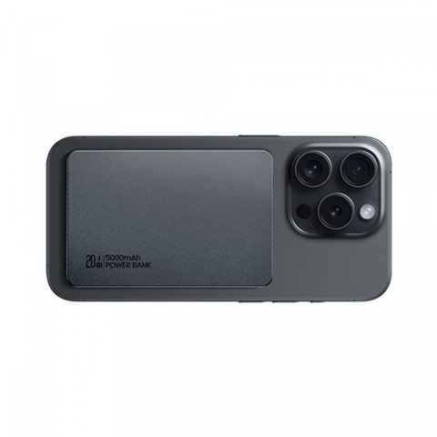 USAMS PowerBank 5000mAh 20W Indukcyjny Magsafe PD Fast Charge tytanowy