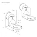 Maclean Uchwyt ścienny na głośnik x2 Sonos ERA MC-495 max 5kg