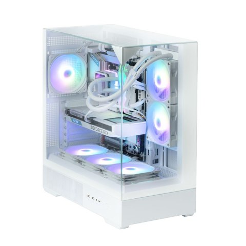 Zalman Obudowa P40 Prism Mid-Tower szkło hartowane biała