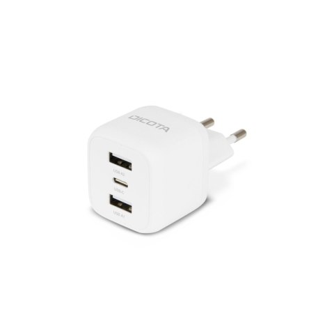 Ładowarka sieciowa GaN Dicota 2x USB-A 1x USB-C 32W biała