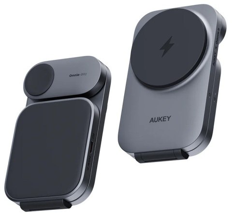 AUKEY LC-MC312 Slim 3w1 ładowarka bezprzewodowa MagSafe Qi2 15W + ładowarka PD 30W + Etui