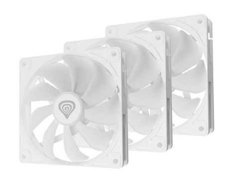 Natec Zestaw 3 wentylatorów Genesis OXAL 120 ARGB biały