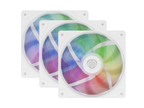 Natec Zestaw 3 wentylatorów Genesis OXAL 120 ARGB biały