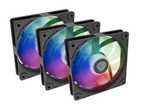 Natec Zestaw 3 wentylatorów Genesis OXAL 120 ARGB czarny
