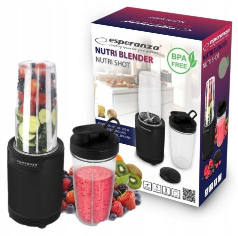 Blender smoothie Esperanza NUTRI SHOT EKM029 (700W; kolor czarny)