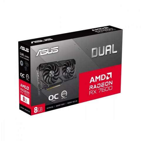 Asus Karta graficzna Dual Radeon RX 7600 EVO OC Edition 8GB GDDR6