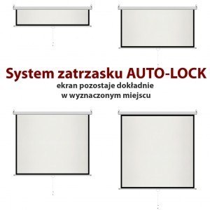 ART Ekran ręczny półautomat 1:1 96" 244x244cm MS-96 1:1