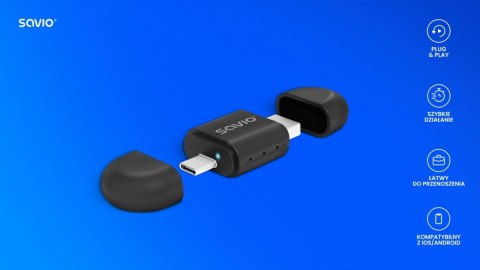 Savio Adapter bezprzewodowy CarPlay & Android Auto TR-17